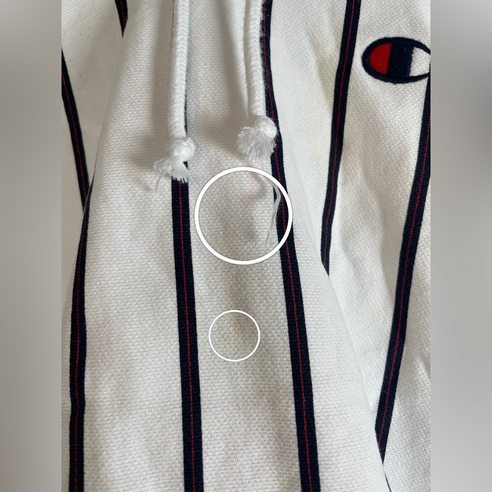 Vintage Champion Reverse Weave Women’s Hoodie - Striped - Picture 6 of 9